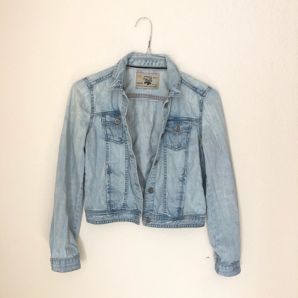 Zara cropped denim jacket